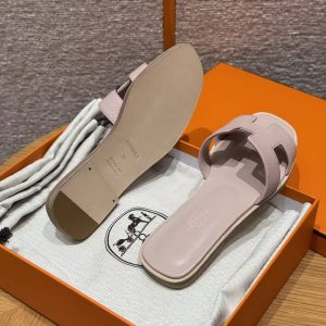 Hermes Oran Sandal Women Epsom Calfskin Rose Porcelaine H202272Z 27340 - Image 12