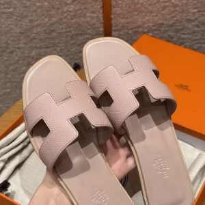 Hermes Oran Sandal Women Epsom Calfskin Rose Porcelaine H202272Z 27340 - Image 8