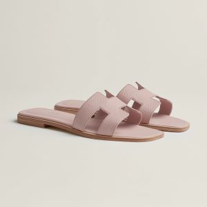 Hermes Oran Sandal Women Epsom Calfskin Rose Porcelaine H202272Z 27340 - Image 3
