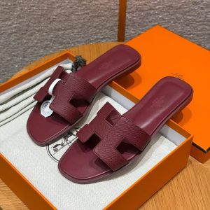 Hermes Oran Sandal Women Epsom Calfskin Rouge H H202272Z L1340