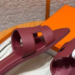 Hermes Oran Sandal Women Epsom Calfskin Rouge H H202272Z L1340 - Image 7