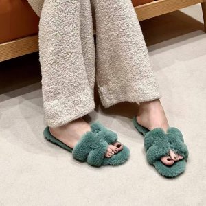 Hermes Oran Sandal Women Shearling Green - Image 3