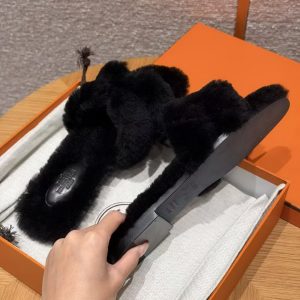 Hermes Oran Sandal Women Shearling Nior - Image 12