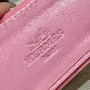 Hermes Oran Sandal Women Shiny Java Lizard Rose Sakura - Image 13