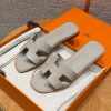 Hermes Oran Sandal Women Swift Calfskin Beige Nomade H202230Z 32400