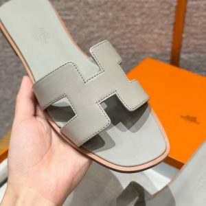Hermes Oran Sandal Women Swift Calfskin Beige Nomade H202230Z 32400 - Image 14
