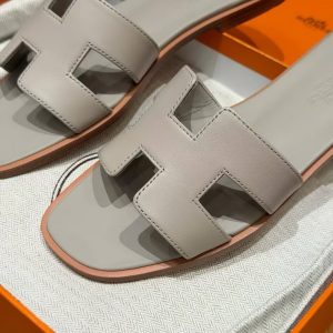 Hermes Oran Sandal Women Swift Calfskin Beige Nomade H202230Z 32400 - Image 13