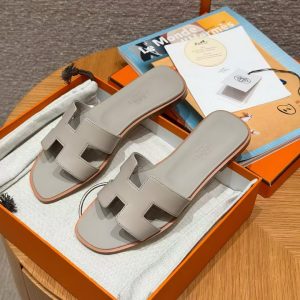 Hermes Oran Sandal Women Swift Calfskin Beige Nomade H202230Z 32400 - Image 7