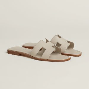 Hermes Oran Sandal Women Swift Calfskin Beige Nomade H202230Z 32400 - Image 4