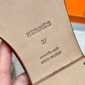 Hermes Oran Sandal Women Swift Calfskin Blanc Natural - Image 5