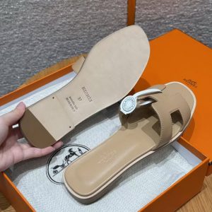 Hermes Oran Sandal Women Swift Calfskin Camel H202230Z D1380 - Image 7