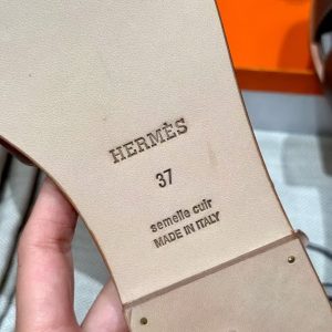 Hermes Oran Sandal Women Swift Calfskin Etoupe H202230Z X3360 - Image 10