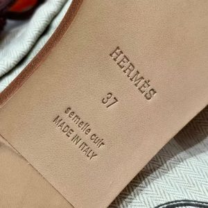 Hermes Oran Sandal Women Swift Calfskin Gold H021056Z 03340 - Image 8