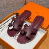 Hermes Oran Sandal Women Swift Calfskin Rouge H H202230Z L1365