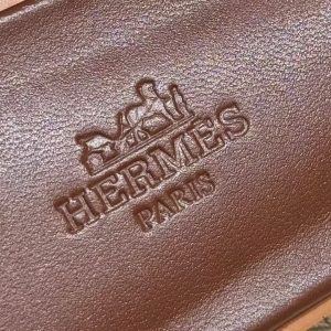 Hermes Oran Sandal Women Swift Calfskin Rouge Sellier - Image 6
