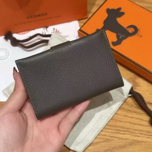 Alternative view of Hermes R.M.S. Card Holder Handmade In Evecolor Calfskin Leather Enamel Fittings Hardware 8p Blomb