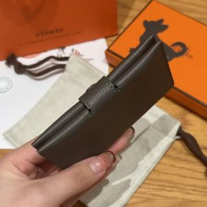 Hermes R.M.S. Card Holder Handmade In Evecolor Calfskin Leather Enamel Fittings Hardware 8p Blomb - Image 17