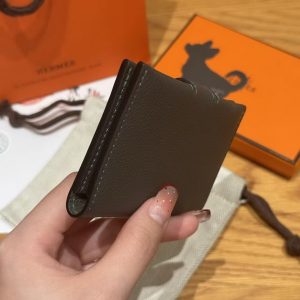Hermes R.M.S. Card Holder Handmade In Evecolor Calfskin Leather Enamel Fittings Hardware 8p Blomb - Image 15