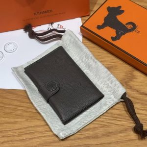 Hermes R.M.S. Card Holder Handmade In Evecolor Calfskin Leather Enamel Fittings Hardware 8p Blomb - Image 10