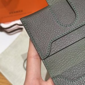 Hermes R.M.S. Card Holder Handmade In Evecolor Calfskin Leather Enamel Fittings Hardware 8p Blomb - Image 4