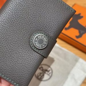 Hermes R.M.S. Card Holder Handmade In Evecolor Calfskin Leather Enamel Fittings Hardware 8p Blomb - Image 3