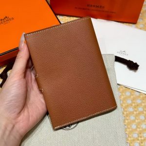 Alternative view of Hermes R.M.S. Passport Holder Handmade In Evecolor Calfskin Leather Enamel Fittings Hardware 37 Gold