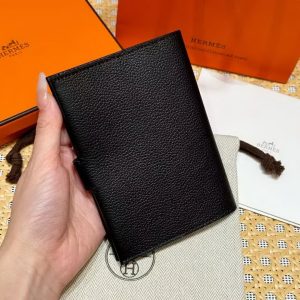 Hermes R.M.S. Passport Holder Handmade In Evecolor Calfskin Leather Enamel Fittings Hardware 89 Black - Image 2