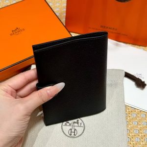 Hermes R.M.S. Passport Holder Handmade In Evecolor Calfskin Leather Enamel Fittings Hardware 89 Black - Image 10