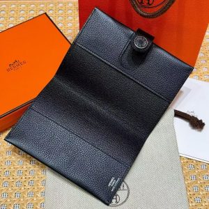 Hermes R.M.S. Passport Holder Handmade In Evecolor Calfskin Leather Enamel Fittings Hardware 89 Black - Image 6