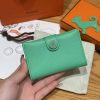 Hermes R.M.S. Card Holder Handmade In Evecolor Calfskin Leather Enamel Fittings Hardware 9D Jaune Ambre 0T Vert Comics