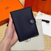 Hermes R.M.S. Passport Holder Handmade In Evecolor Calfskin Leather Enamel Fittings Hardware 2z Blue Nuit