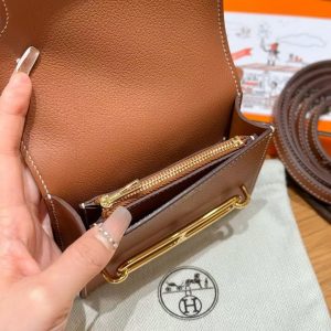 Hermes Roulis Slim Wallet Handmade In Evercolor Calfskin Leather Gold Hardware 37 Gold H082053CP37 - Image 14