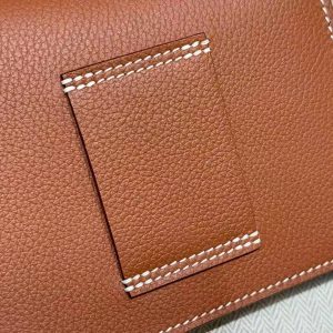 Hermes Roulis Slim Wallet Handmade In Evercolor Calfskin Leather Gold Hardware 37 Gold H082053CP37 - Image 8