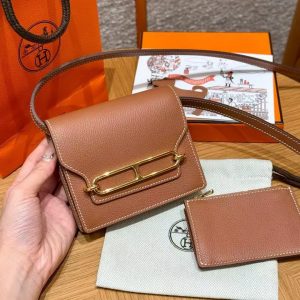 Hermes Roulis Slim Wallet Handmade In Evercolor Calfskin Leather Gold Hardware 37 Gold H082053CP37 - Image 3