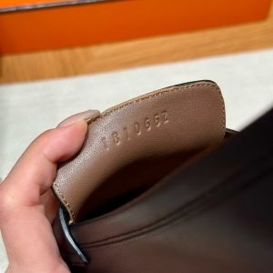 Hermes Royal Loafer Women Goatskin Sliver Buckle Noir - Image 7
