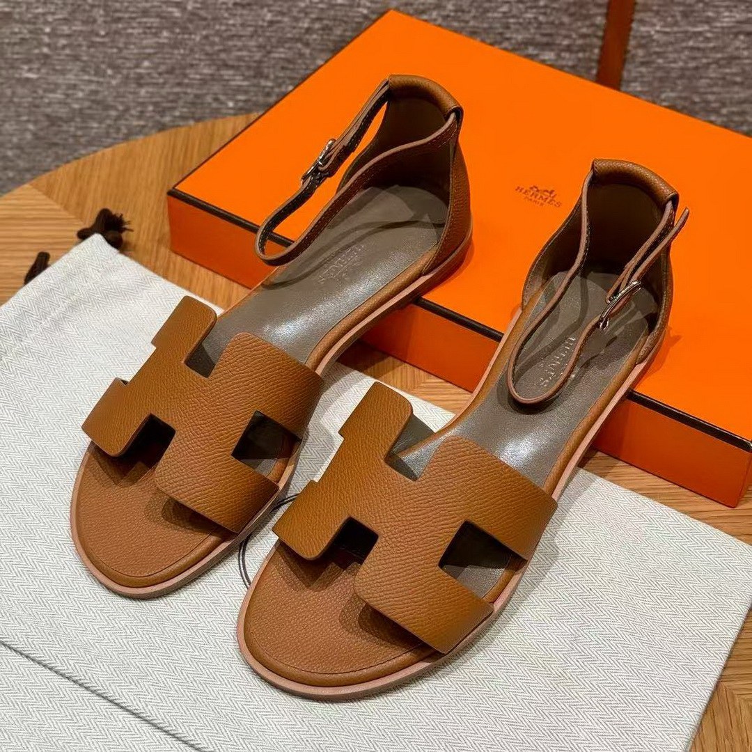 Hermes Santorini Sandal Women Epsom Calfskin Gold H252168Z 20345 - Image 2