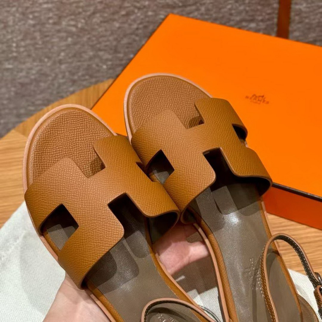 Hermes Santorini Sandal Women Epsom Calfskin Gold H252168Z 20345 - Image 5