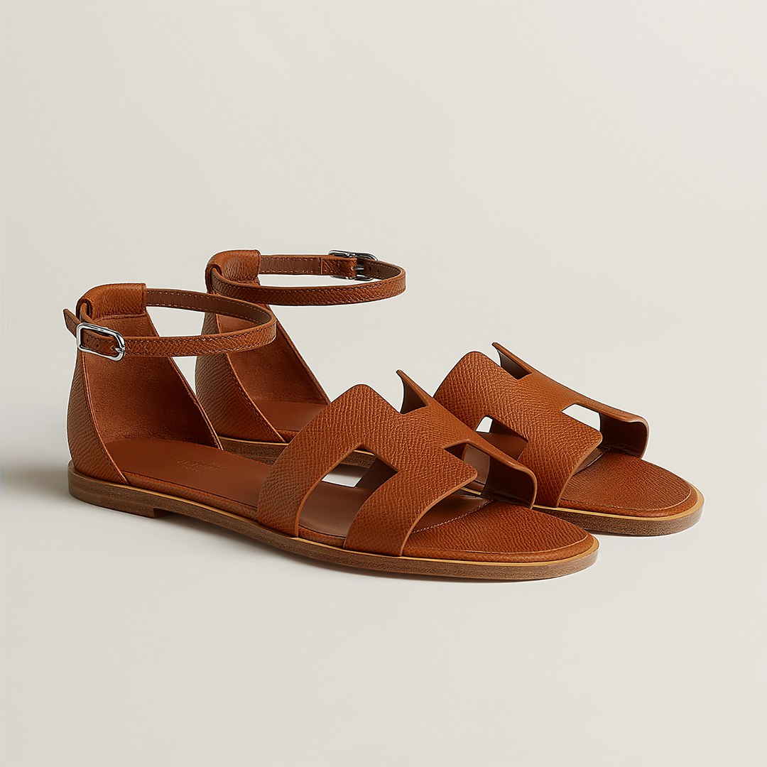 Hermes Santorini Sandal Women Epsom Calfskin Gold H252168Z 20345