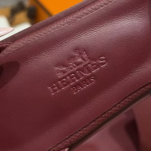 Hermes Santorini Sandal Women Epsom Calfskin Rouge H H182138Z L1350 - Image 12