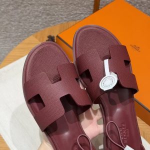 Hermes Santorini Sandal Women Epsom Calfskin Rouge H H182138Z L1350 - Image 3