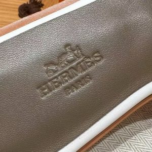 Hermes Santorini Sandal Women Swift Calfskin Blanc H182139Z 90350 - Image 10