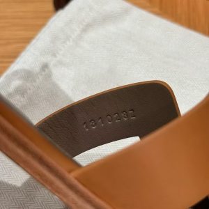 Hermes Santorini Sandal Women Swift Calfskin Naturel H211178Z A3350 - Image 5