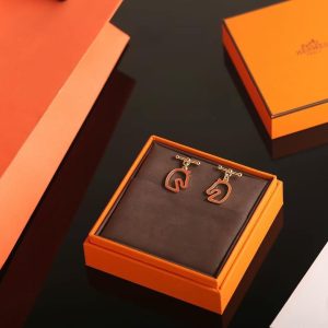 Hermes Tonnerre Earrings Lacquered Metal Yellow Gold New Capucine H100114F G3 - Image 8