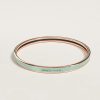 Hermes Uni Bangle Extra-narrow Bangle in Enamel Rose Gold Mint H240001FO5T65