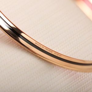 Hermes Uni Bangle Extra-narrow Bangle in Enamel Rose Gold Noir H240001FO0165 - Image 5
