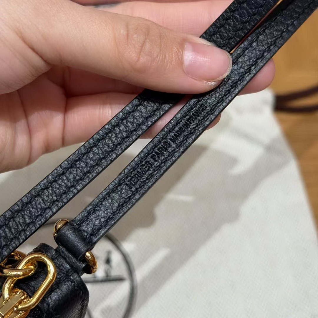 Hermes Zipengo Chaine d'Ancre To Go Pouch Handmade In Evercolor Calfskin Leather Gold Hardware 89 Noir - Image 4