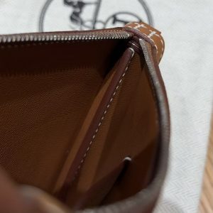 Hermes Zipengo Chaine d'Ancre To Go Pouch Handmade In Evercolor Calfskin Leather Silver Hardware 37 Gold - Image 8