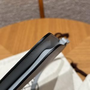 Hermes Zipengo Chaine d'Ancre To Go Pouch Handmade In Evercolor Calfskin Leather Silver Hardware 8U Blue Glacier - Image 3