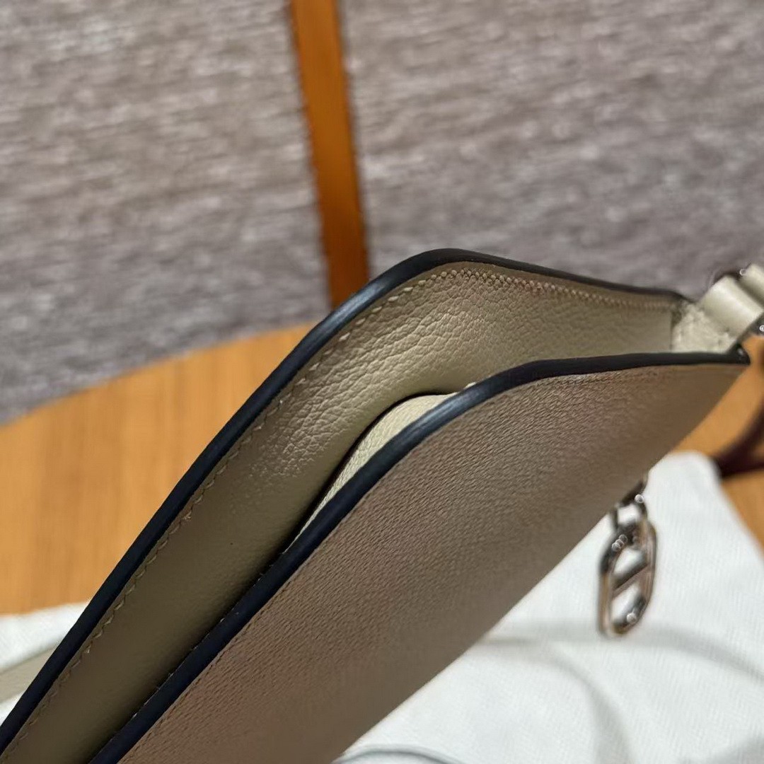 Hermes Zipengo Chaine d'Ancre To Go Pouch Handmade In Evercolor Calfskin Leather Silver Hardware S2 Trench - Image 3