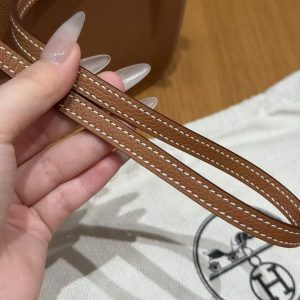 Hermes Zipengo Chaine d'Ancre To Go Pouch Handmade In Evercolor Calfskin Leather Silver Hardware 37 Gold - Image 7